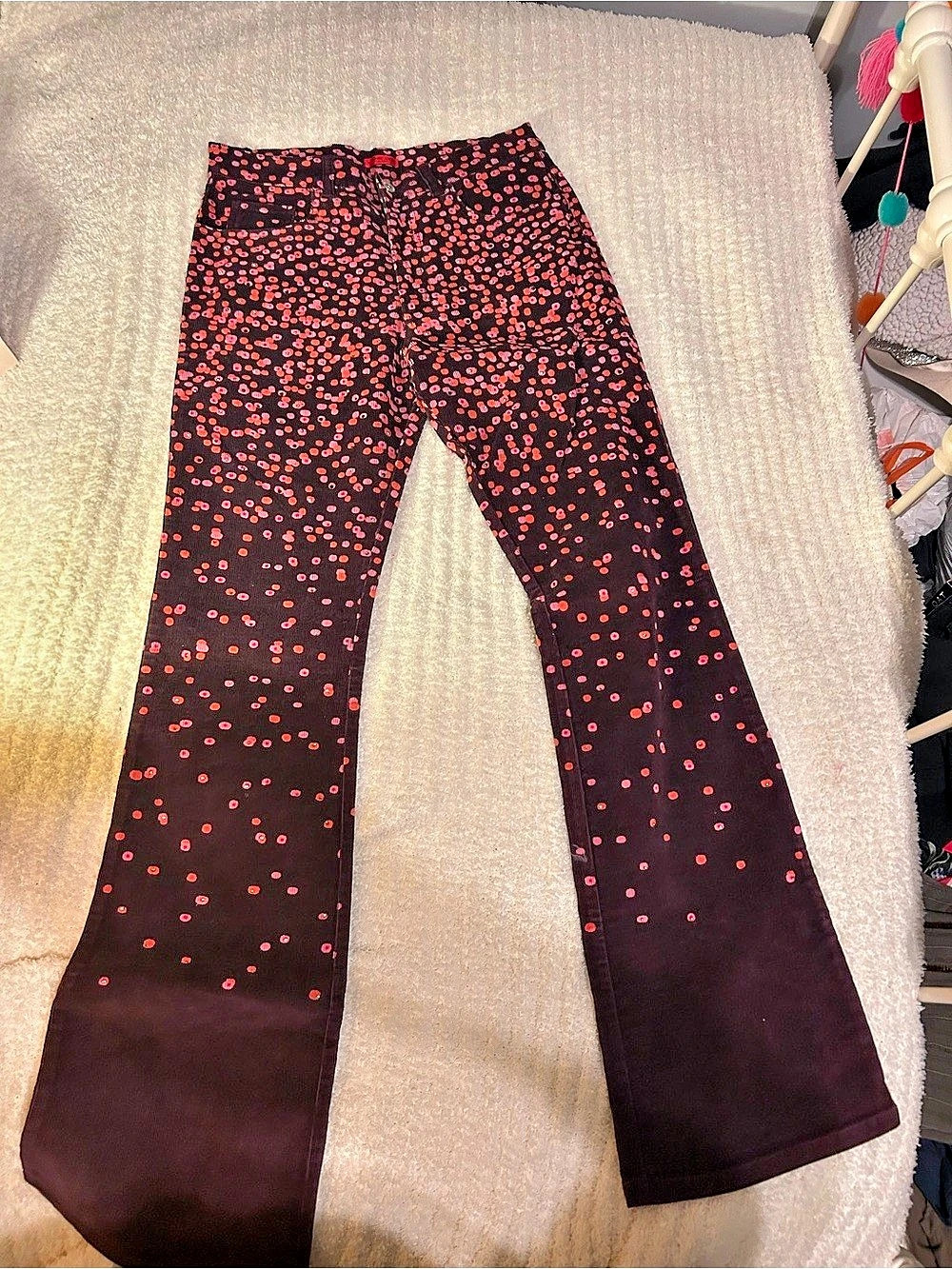Jane Doe Polka Dot Bootcut Jeans Size 8 Like New